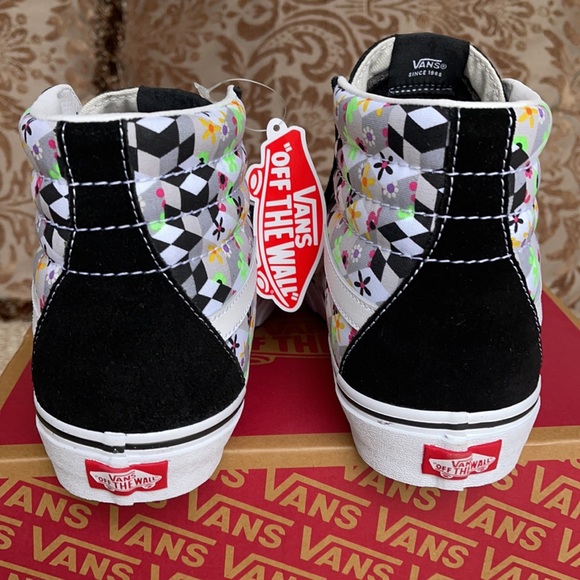 Vans Sk8-Hi Checker Cube Black/True White Men’s - Picture 14 of 16
